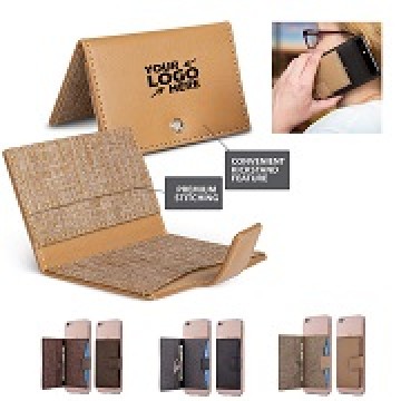 PU Sticker Phone Stand Card Wallet